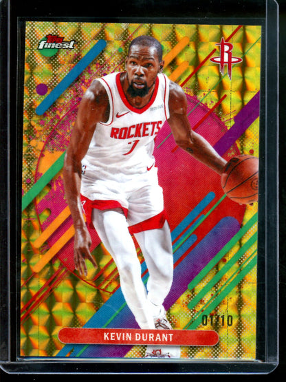 2026 Topps Finest Kevin Durant Gold Geometric Refractor /10 Rockets