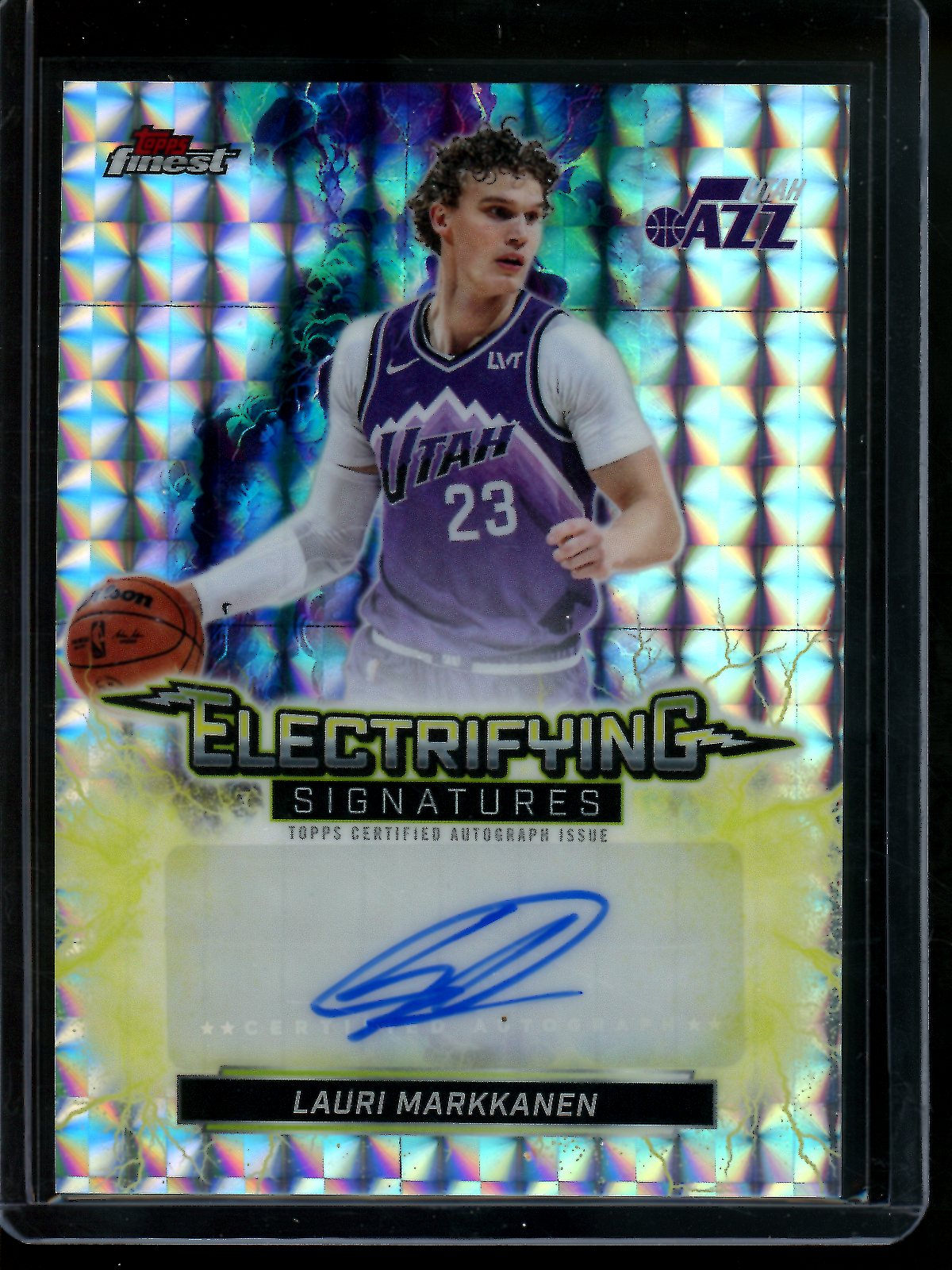 2026 Topps Finest Lauri Markkanen Electrifying Signatures Jazz