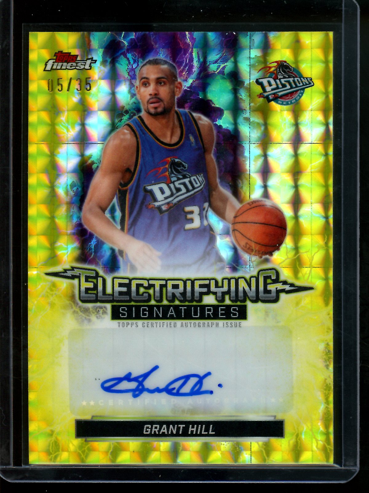 2026 Topps Finest Grant Hill Electrifying Signatures /35 Pistons