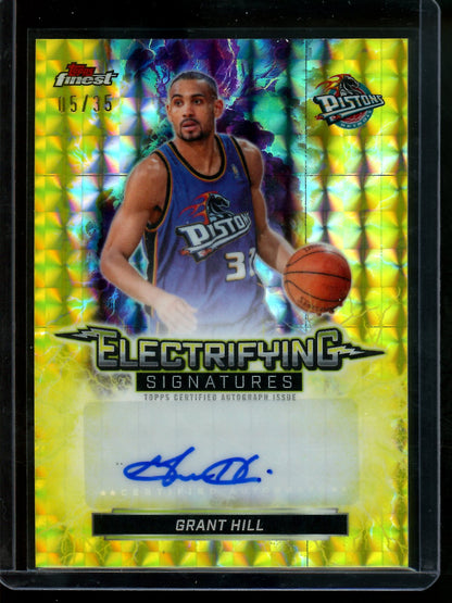 2026 Topps Finest Grant Hill Electrifying Signatures /35 Pistons
