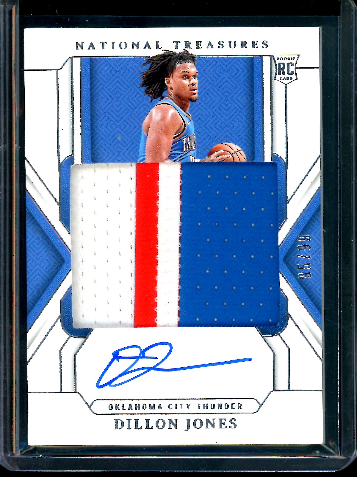 2025 Panini National Treasures Dillon Jones Rookie Patch Autograph /99 Thunder