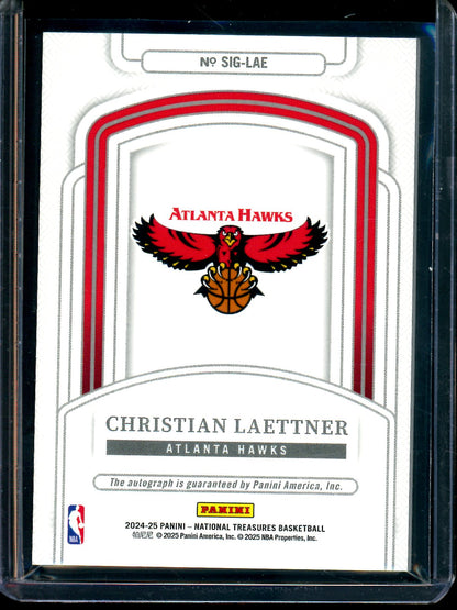 2025 Panini National Treasures Christian Laettner Autograph /75 Hawks