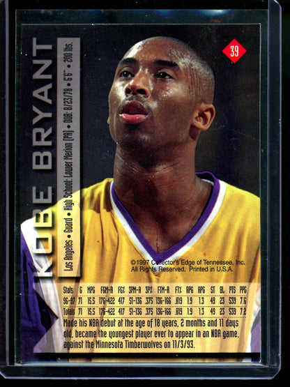 1997 Collectors Kobe Bryant #39 Lakers