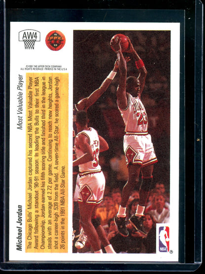 1991 Upper Deck Michael Jordan Hologram #AW4 Bulls