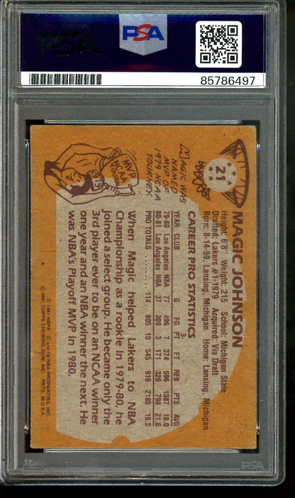 1981 Topps Magic Johnson Autograph PSA Authentic Lakers
