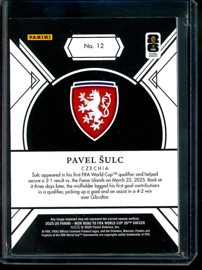 2025 Panini Noir Pavel Sulc Rookie Blue /25 Fifa World Cup Czechia