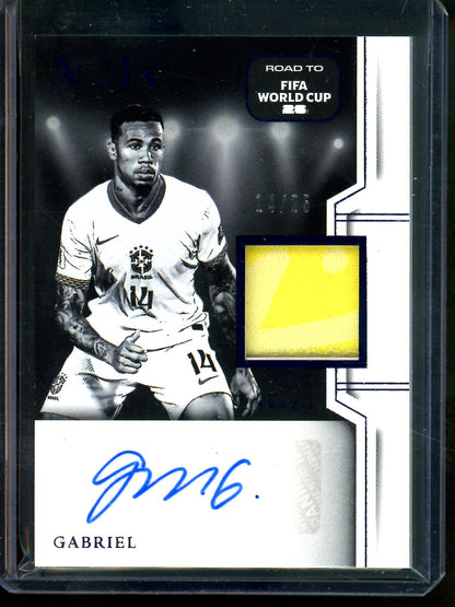 2025 Panini Noir Gabriel Road to Fifa World Cup Patch Autograph /25 Brazil