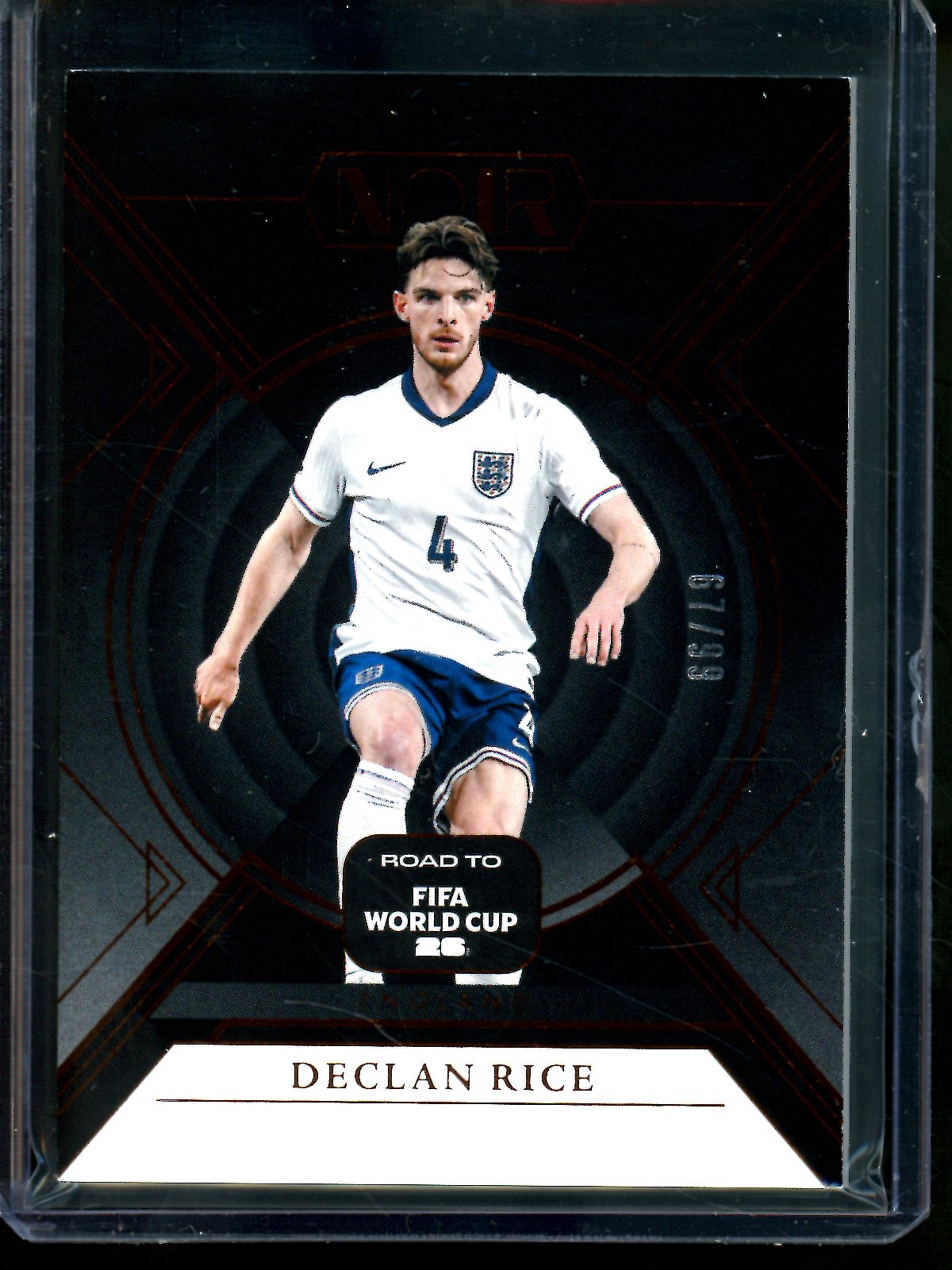 2025 Panini Noir Declan Rice Road to Fifa World Cup /99 England