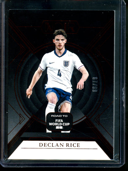 2025 Panini Noir Declan Rice Road to Fifa World Cup /99 England