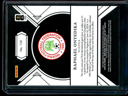 2025 Panini Noir Raphael Onyedika Rookie Road to Fifa World Cup /49 Nigeria