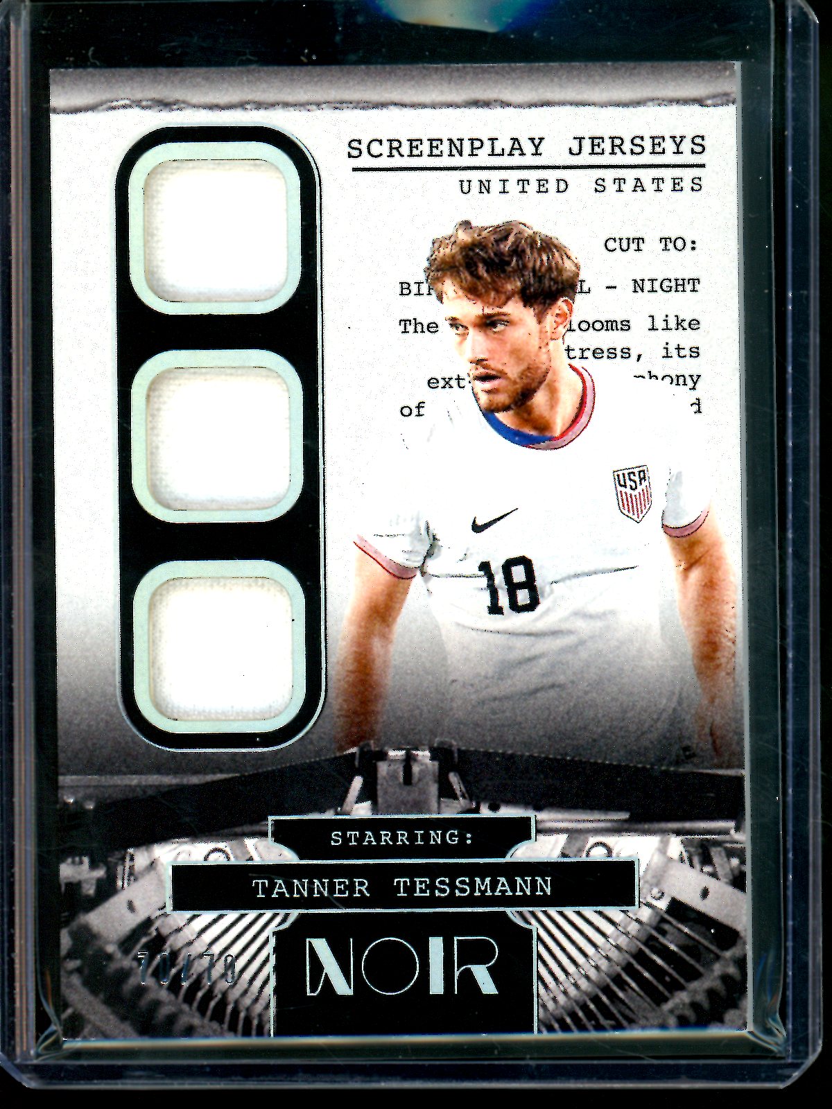 2025 Panini Noir Tanner Tessmann Screenplay Jerseys Relic /70 USA