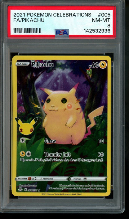 2021 Pokemon Celebrations Pikachu 005/025 PSA 8 - Trading Card Market