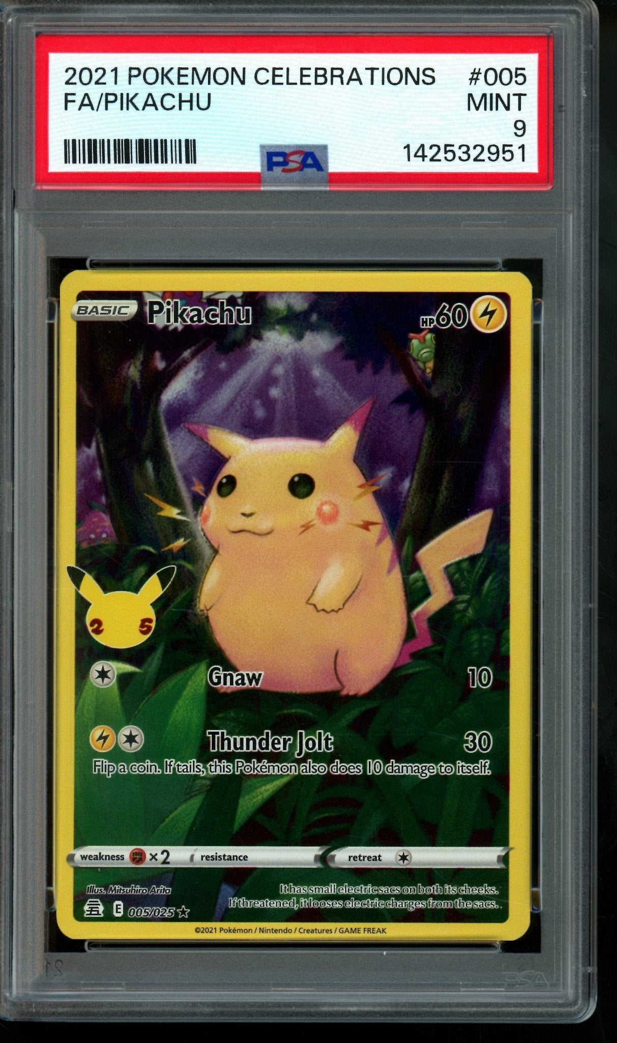 2021 Pokemon Celebrations Pikachu 005/025 PSA 9 - Trading Card Market