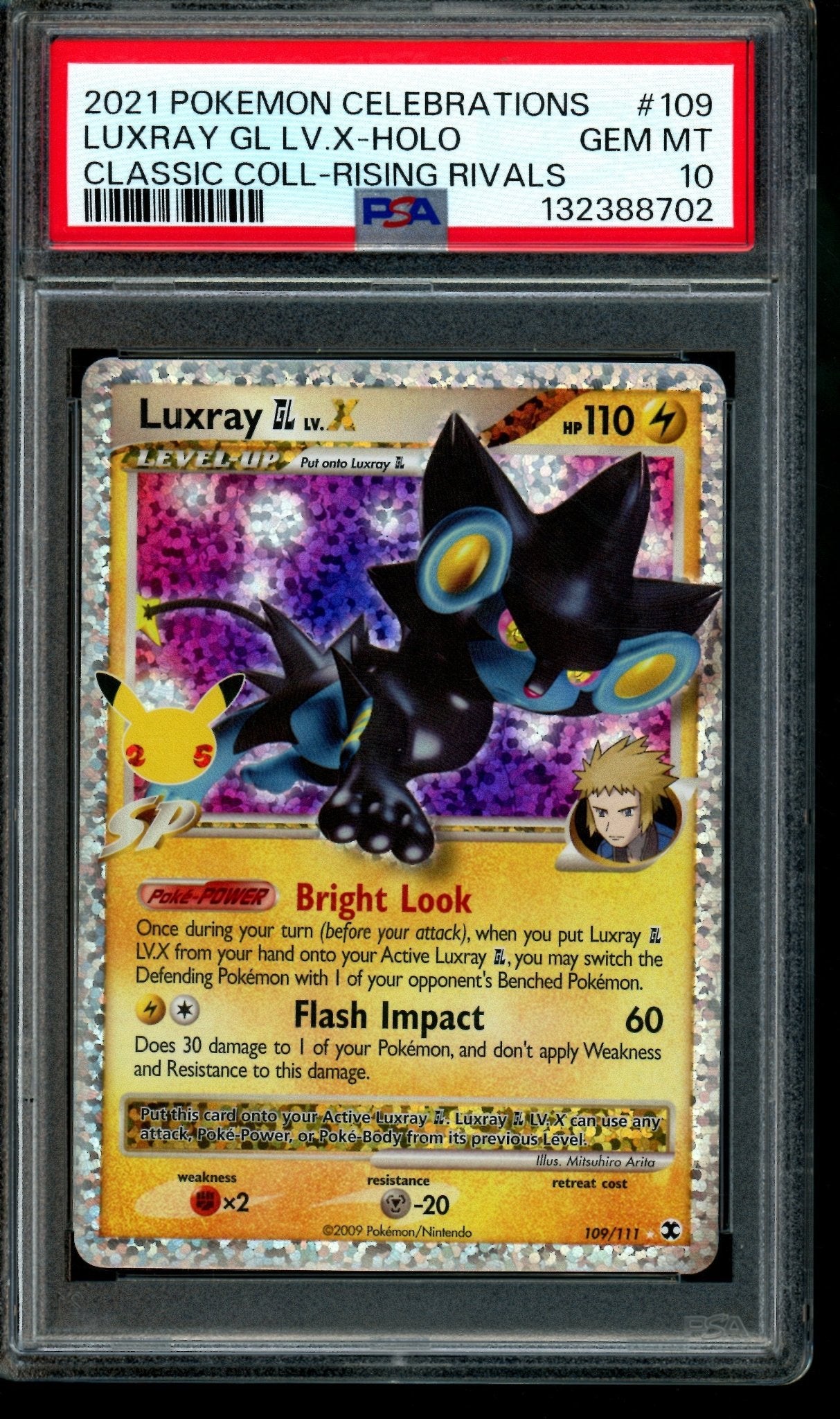 2021 Pokemon Celebrations Luxray GL LV. X Holo Classic Collection Rising Rivals 109 PSA 10 - Trading Card Market
