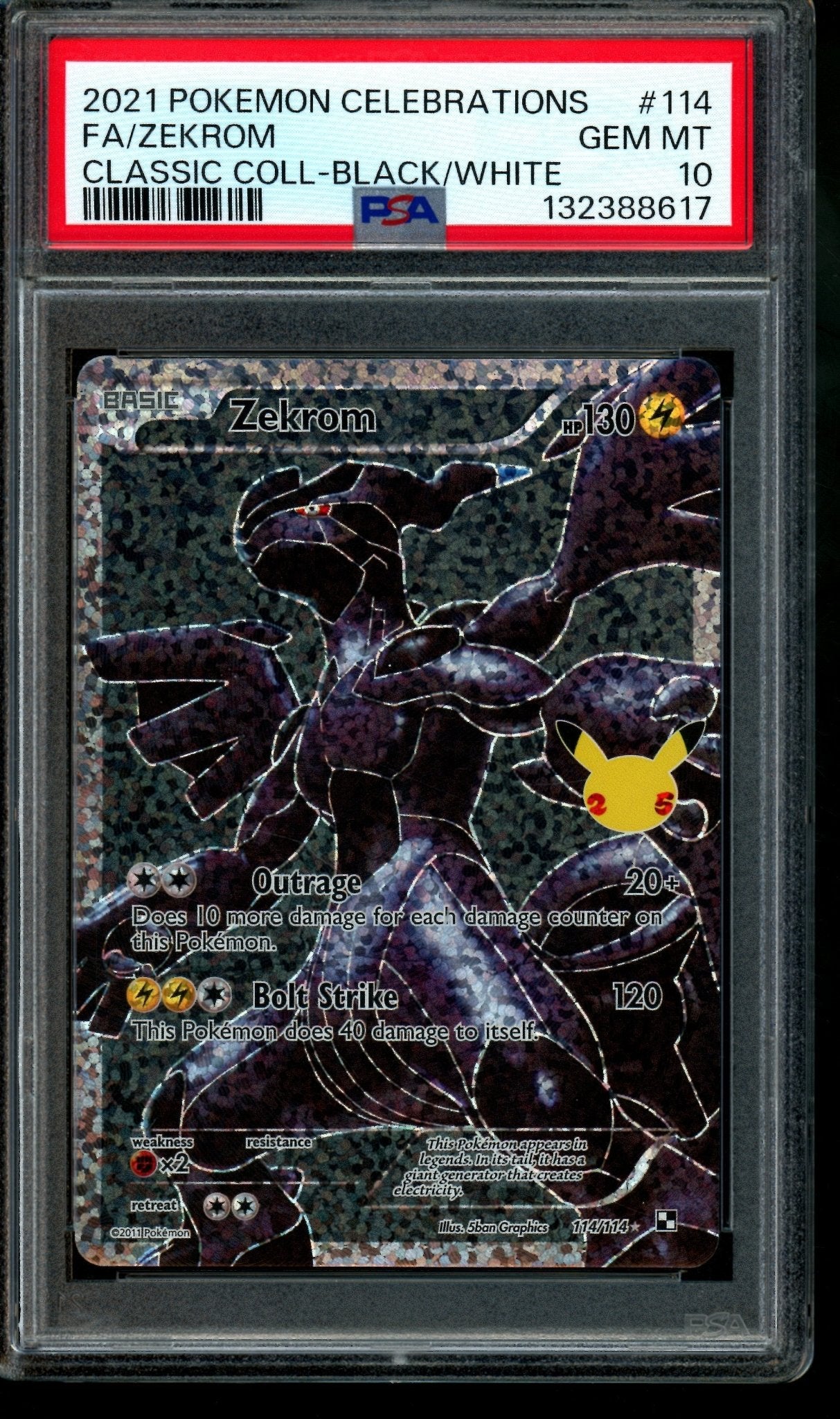 2021 Pokemon Celebrations Zekrom Classic Collection Black/White 114 PSA 10 - Trading Card Market