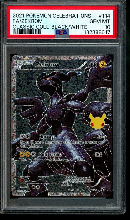 2021 Pokemon Celebrations Zekrom Classic Collection Black/White 114 PSA 10 - Trading Card Market