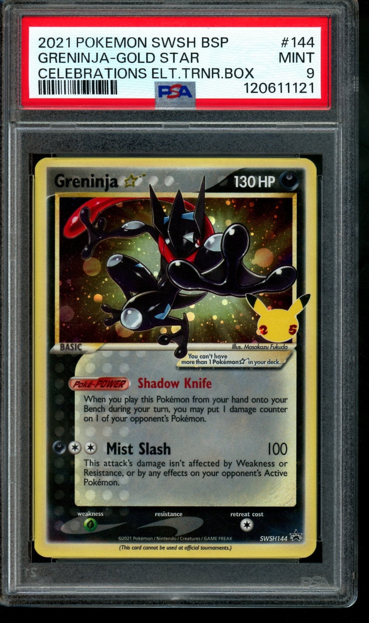 2021 Pokemon Celebrations Greninja Gold Star Elite Trainer Box SWSH144 Promo PSA 9 - Trading Card Market