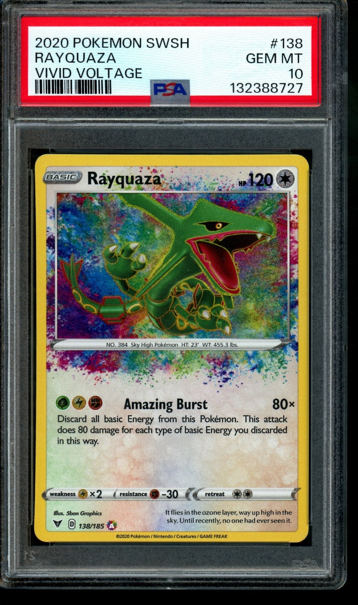 2020 Pokemon Vivid Voltage Rayquaza 138/185 PSA 10 - Trading Card Market