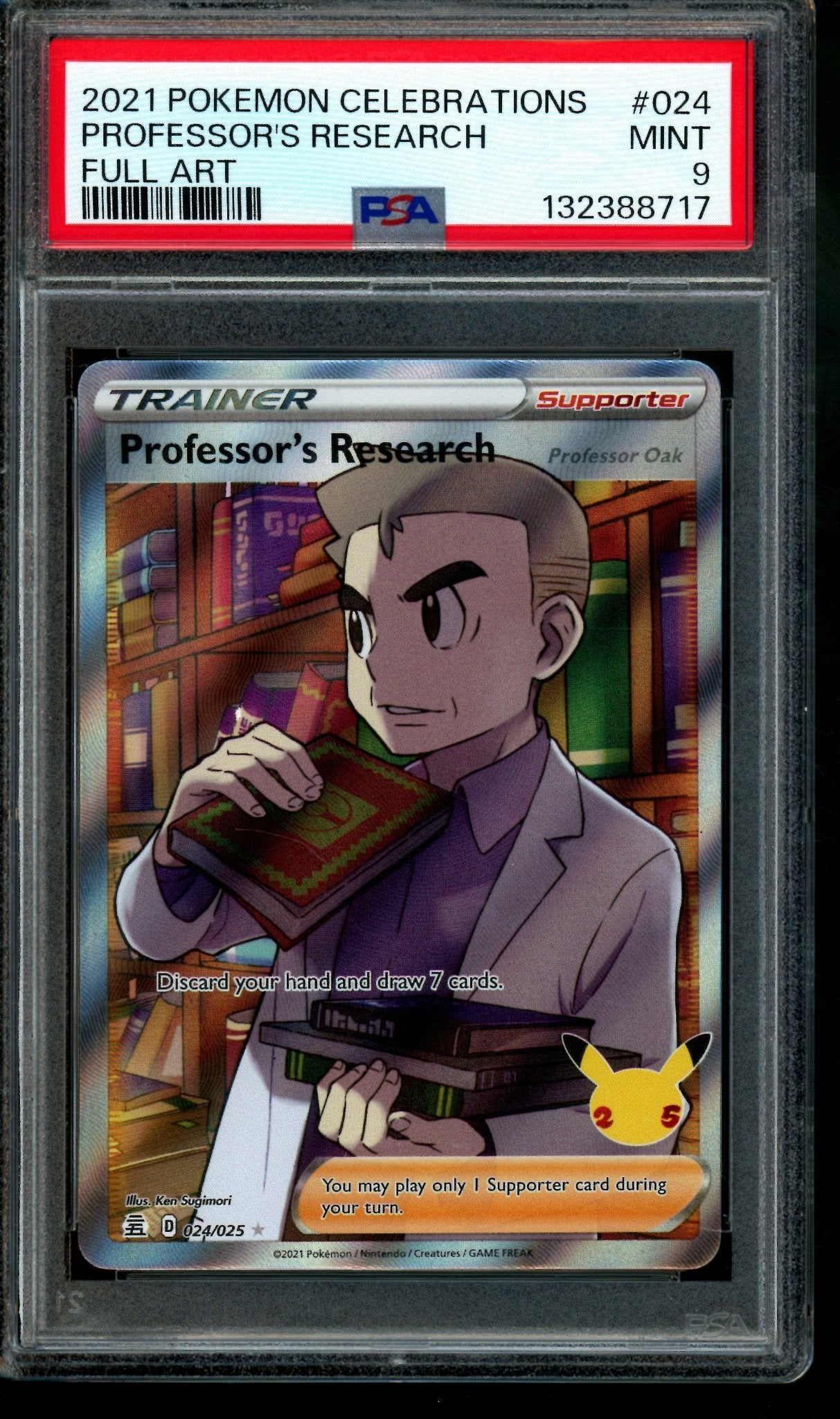 2021 Pokemon Celebrations Professor's Research Full Art 024/025 PSA 9 - Trading Card Market