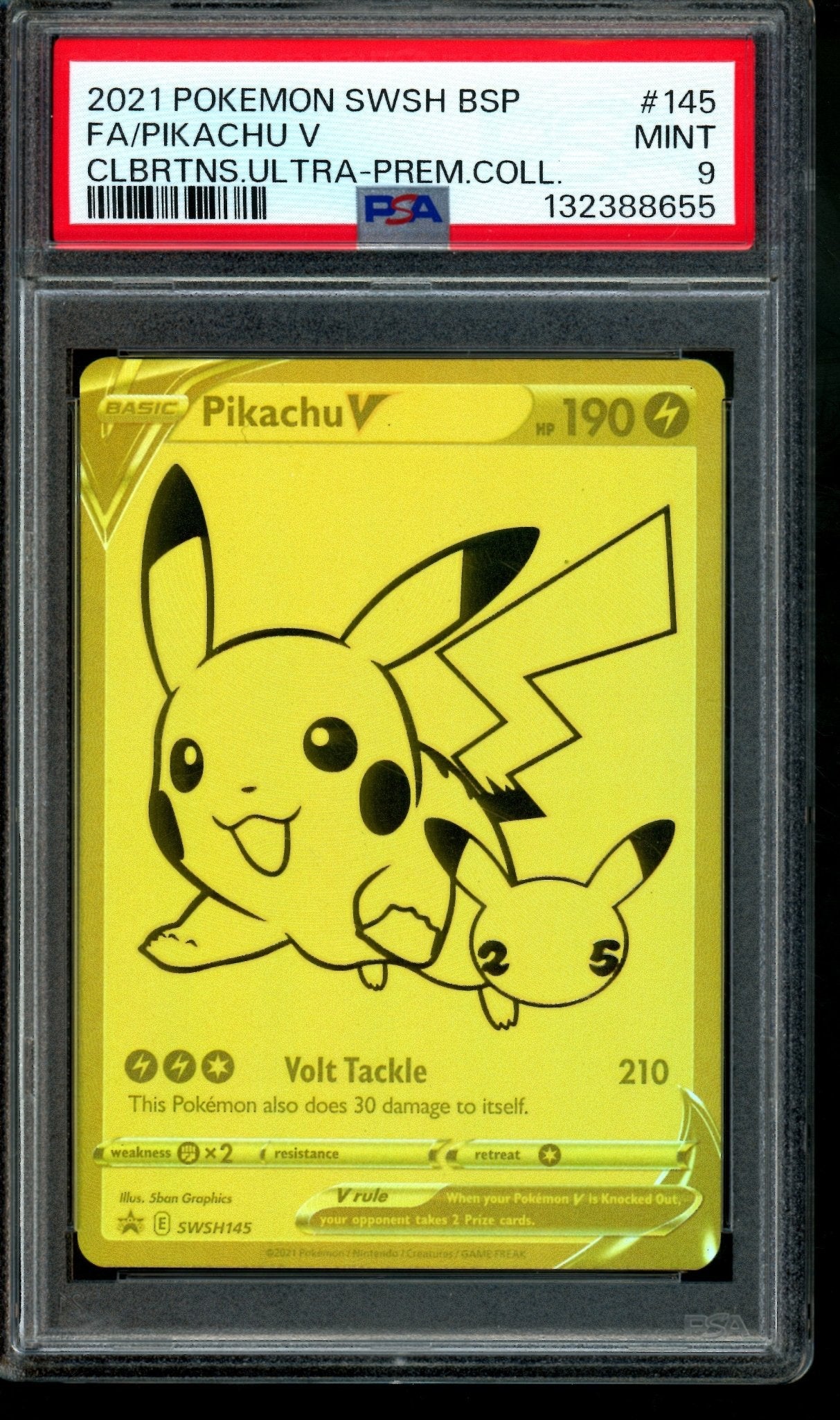 2021 Pokemon Celebrations Pikachu V Ultra Premium Collection SWSH145 Promo PSA 9 - Trading Card Market