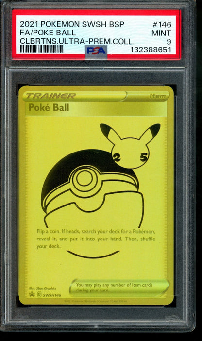 2021 Pokemon Celebrations Poke Ball Ultra Premium Collection SWSH146 PSA 9 - Trading Card Market