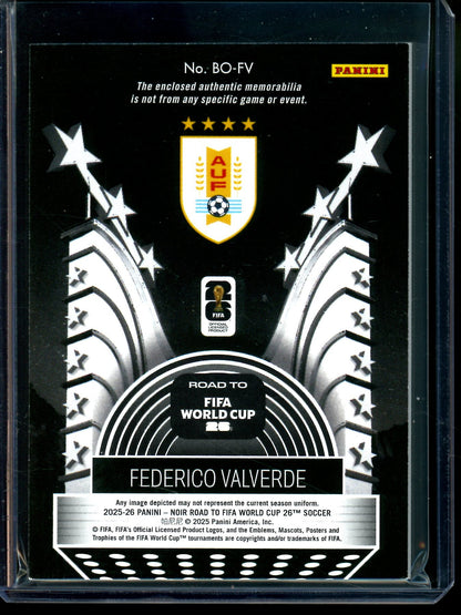 2025 Panini Noir Federico Valverde Box Office Materials Relic /70 #BO-FV Uruguay