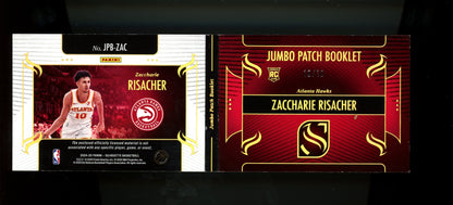 2024 Panini Silhouette Zaccharie Risacher Jumbo Rookie Patch Booklet /10 Hawks