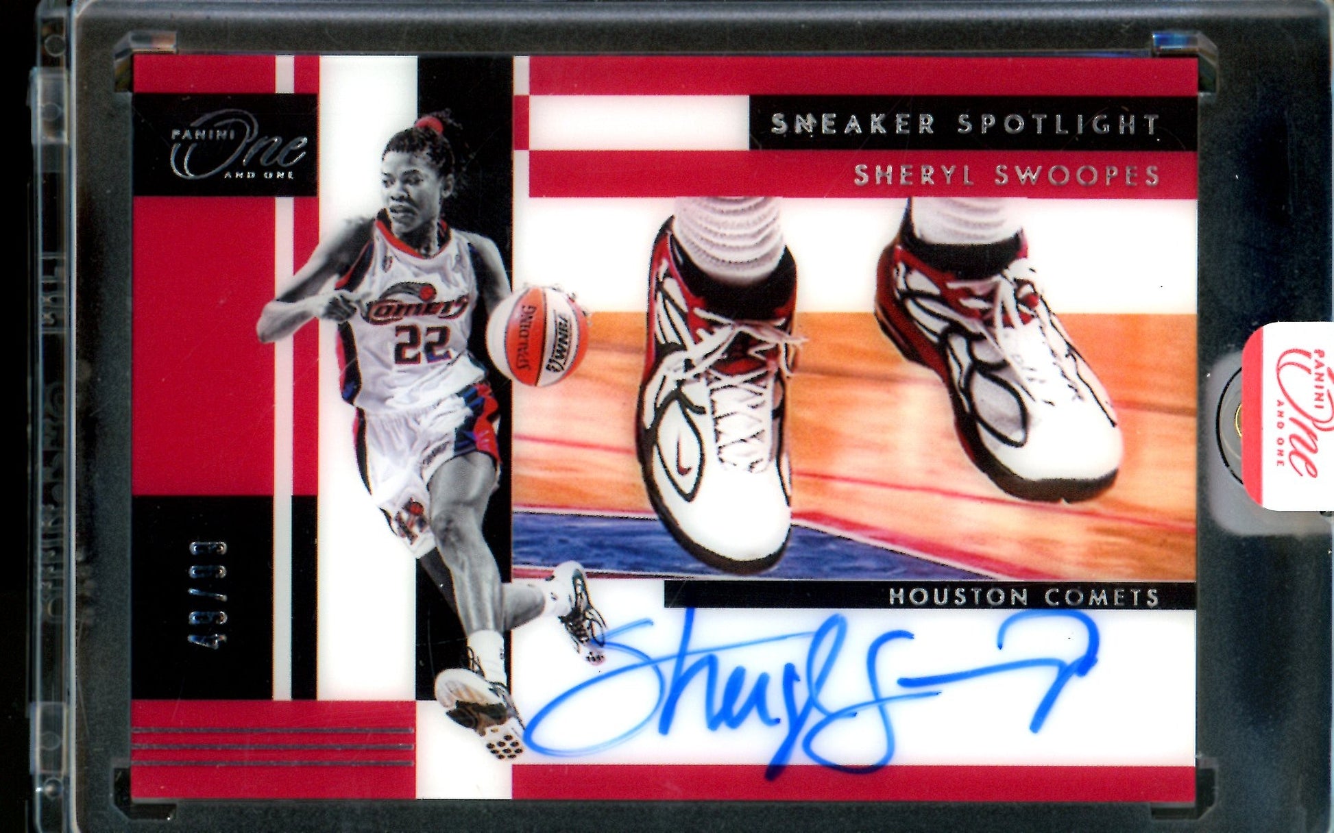 2025 Panini One and One Sheryl Swoopes Sneaker Spotlight Autograph Sealed /99 Comets