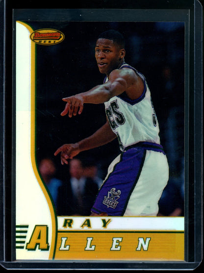 1997 Topps Bowmans Best Ray Allen Refractor Rookie #R5 Bucks