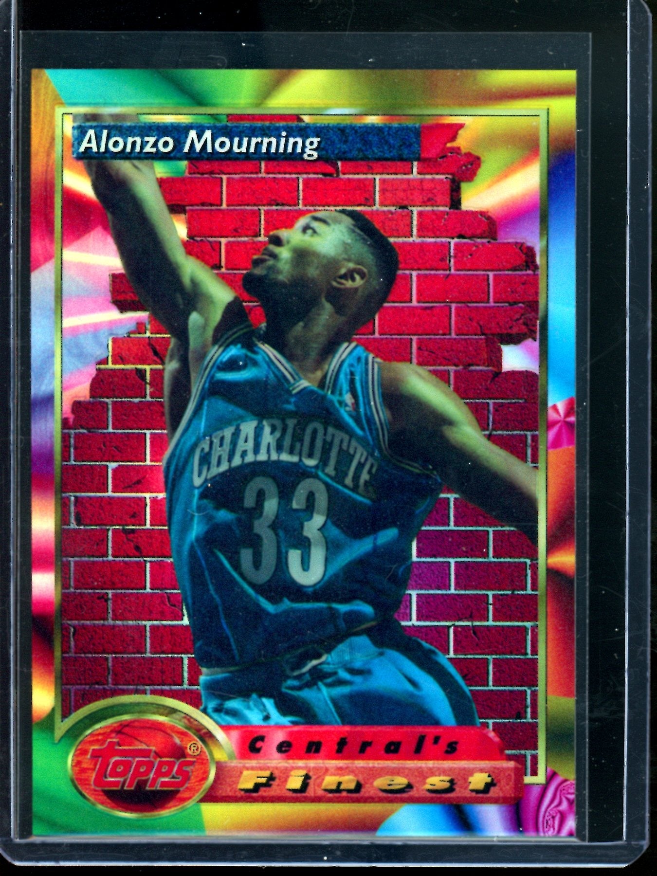 1994 Topps Finest Alonzo Mourning Refractor #104 Hornets