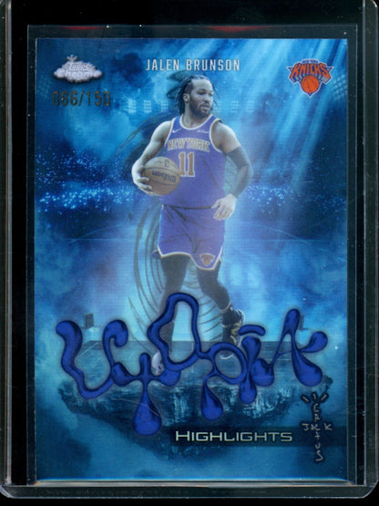2026 Topps Cactus Jack Jalen Brunson Utopia Blue Refractor /150 Knicks