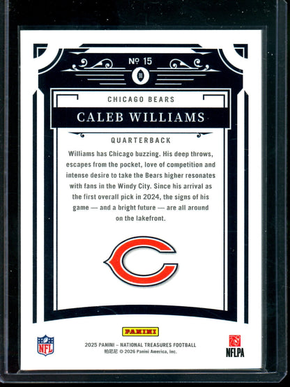 2025 Panini National Treasures Caleb Williams /25 Bears