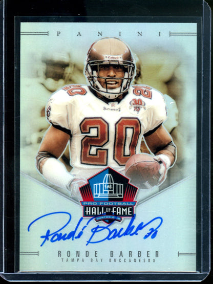 2025 Panini Prizm Ronde Barber Hall Of Fame Autograph /50 Buccaneers