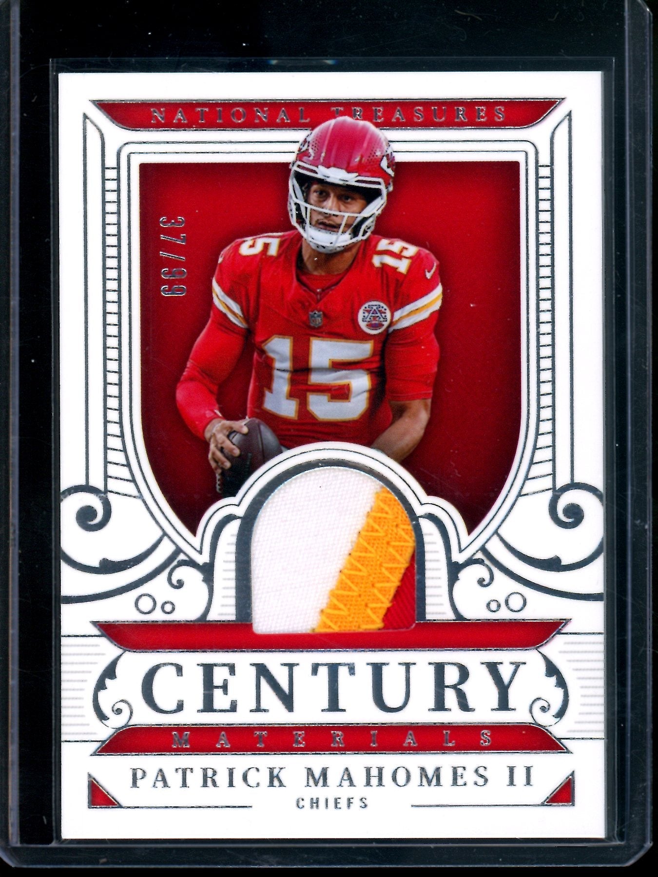 2025 Panini National Treasures Patrick Mahomes Century Materials /99 Chiefs