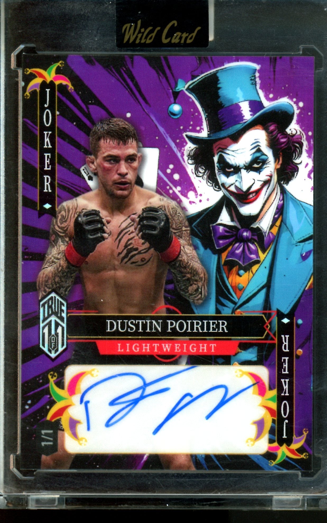 2025 Leaf Jokers Wild Dustin Poirier 1/1 Joker Autograph Sealed