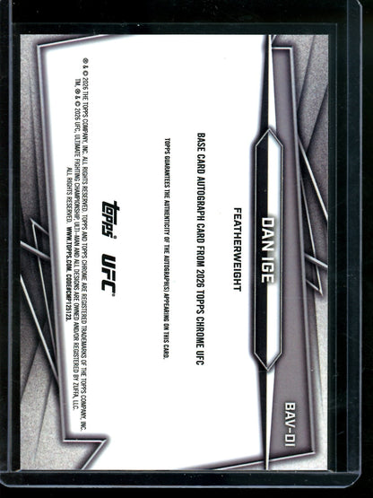 2026 Topps Sapphire Dan Ige Orange Sapphire Autograph /25