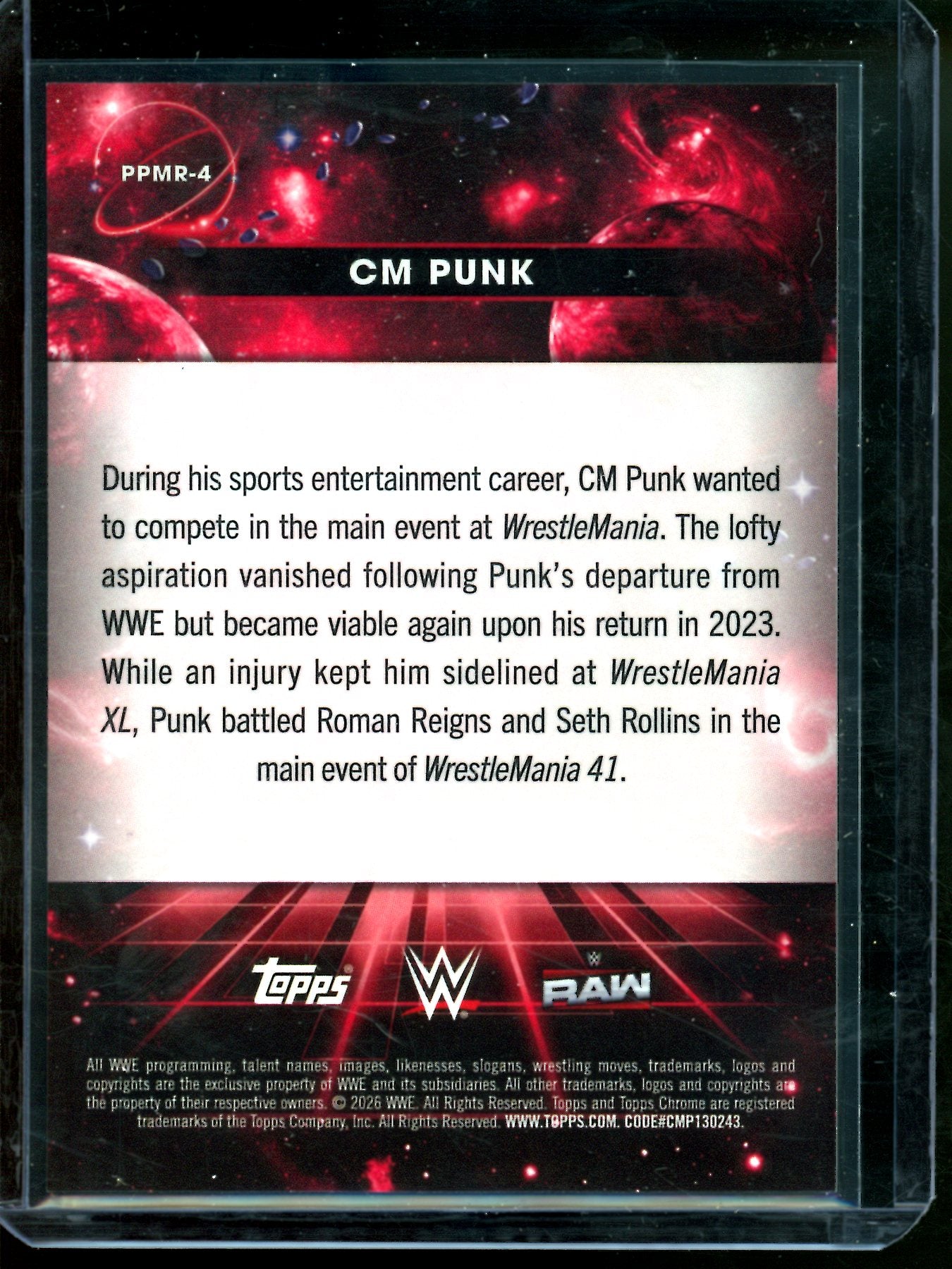 2026 Topps Cosmic CM Punk Mars Planetary Pursuit Case Hit