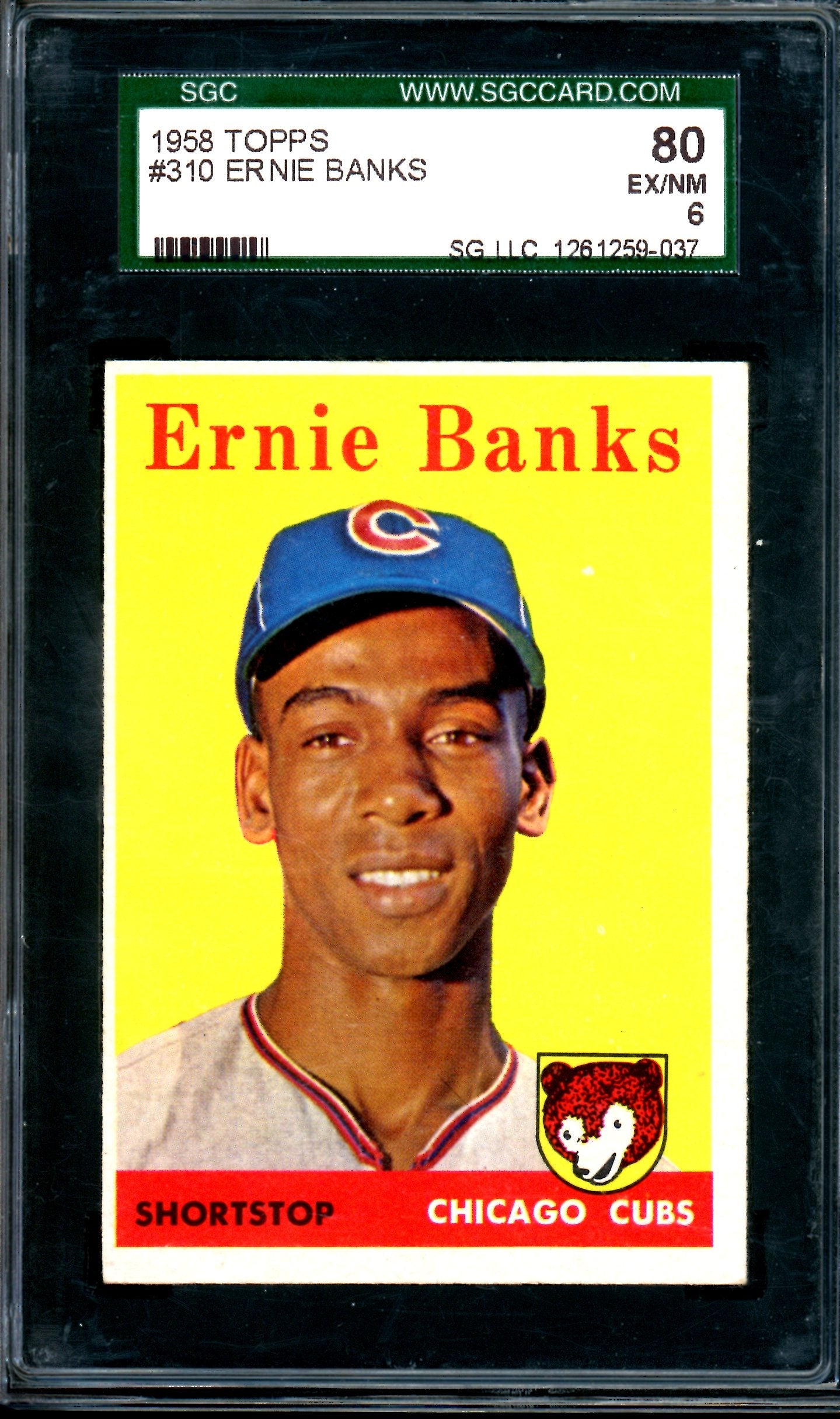 1958 Topps Ernie Banks #310 SGC 6 Cubs