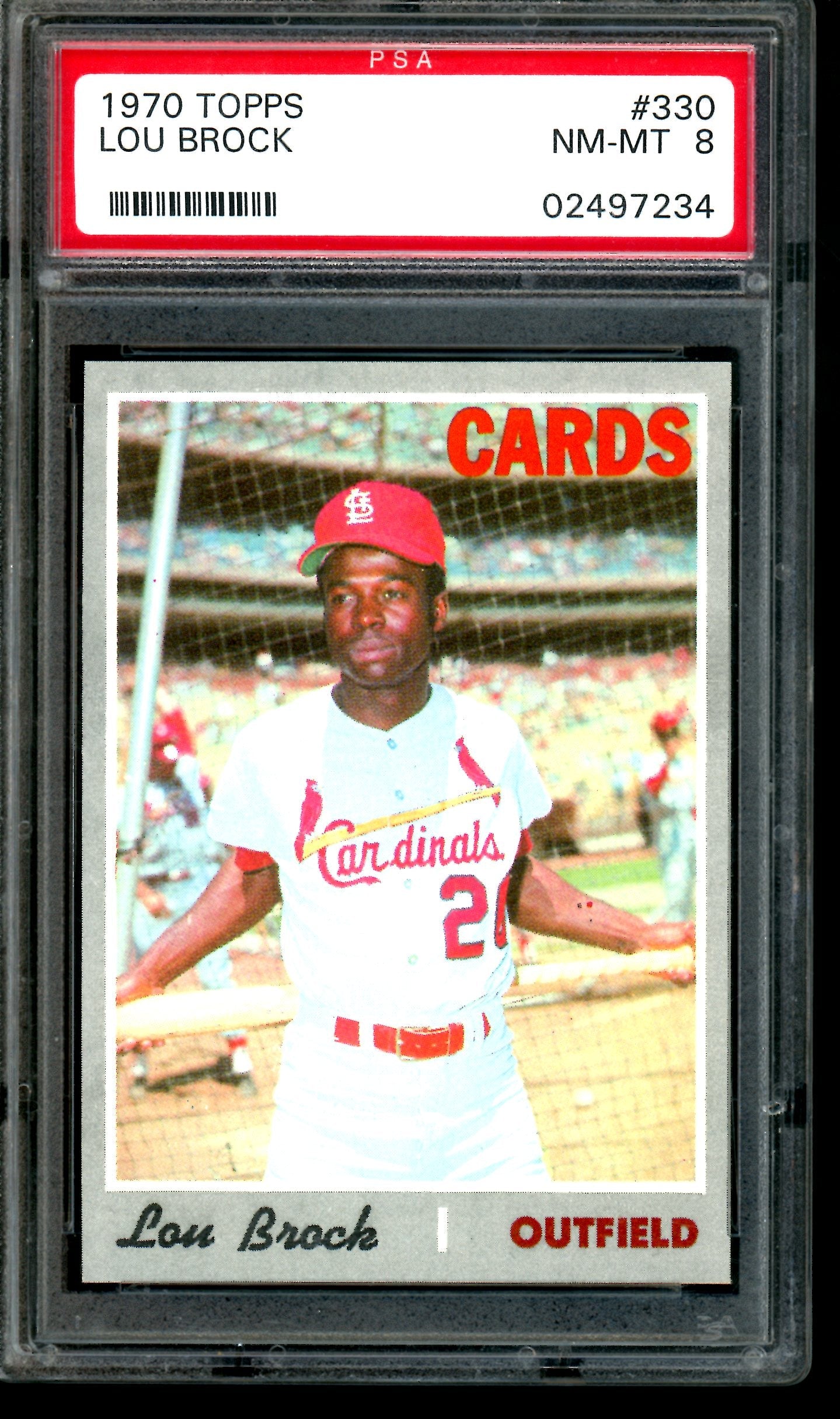 1970 Topps Lou Brock PSA 8 NM-MT Cardinals