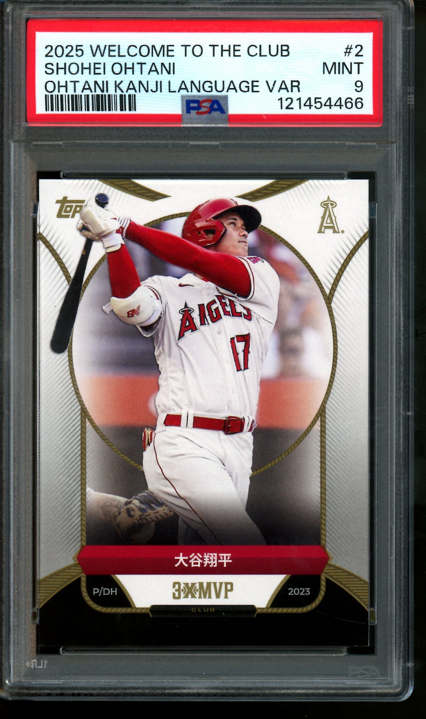 2025 Topps 3x MVP Shohei Ohtani Kanji Variation #2 PSA 9 Angels / Dodgers