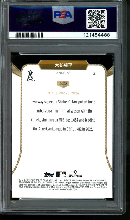 2025 Topps 3x MVP Shohei Ohtani Kanji Variation #2 PSA 9 Angels / Dodgers