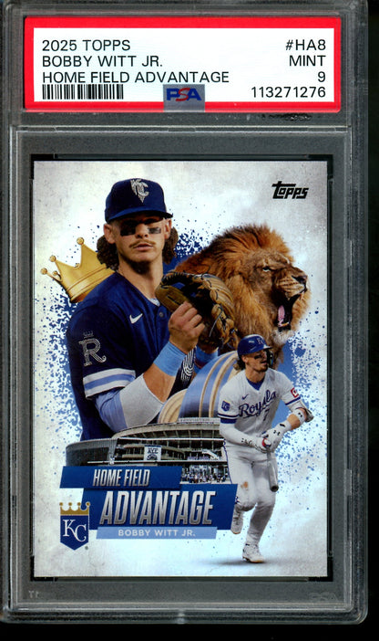 2025 Topps Flagship Bobby Witt Jr Home Field Advantage SP PSA 9 Royals