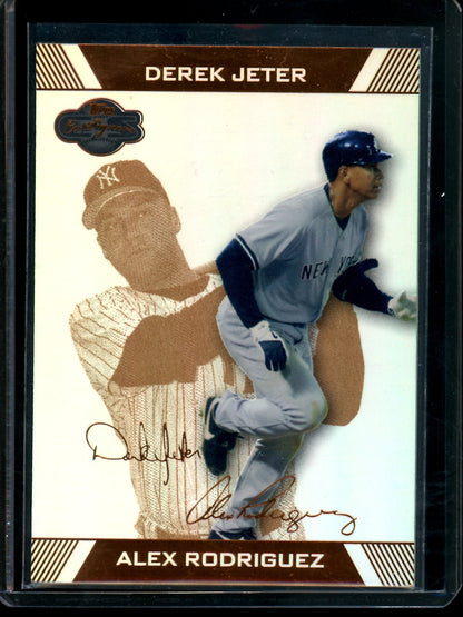 2007 Topps Co-Signatures Jeter / Rodriguez Gold Refractor /50 Yankees