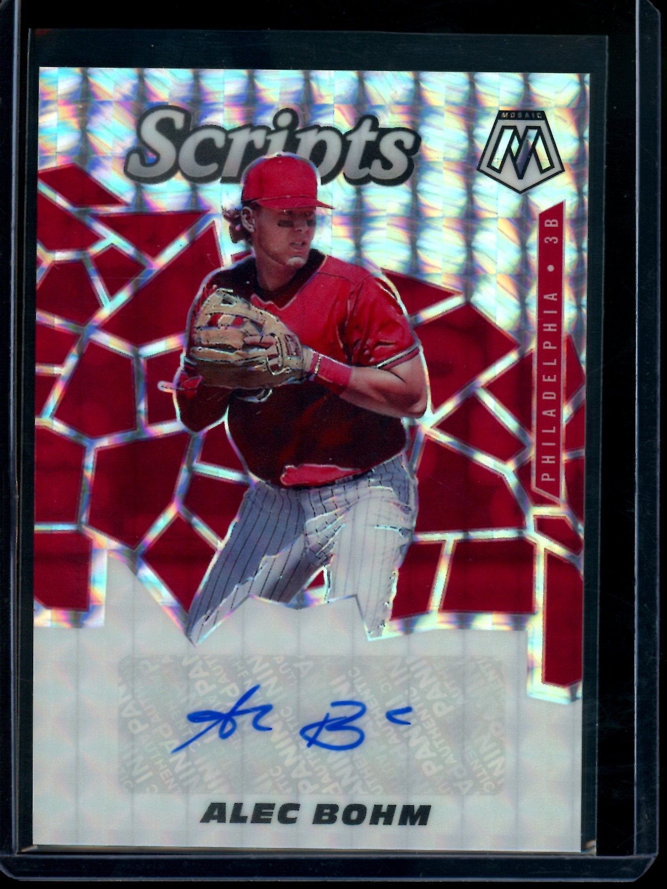2021 Panini Mosaic Alec Bohm Scripts Autograph Phillies