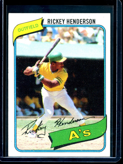 1980 Topps Rickey Henderson Rookie Card #482 Athletics