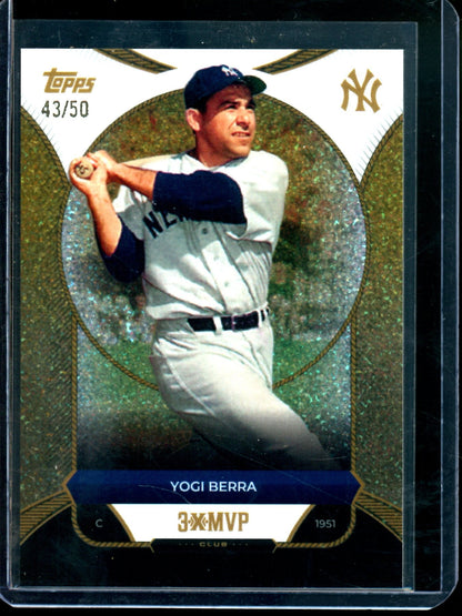 2025 Topps 3x MVP Yogi Berra Gold Sparkle /50 Yankees