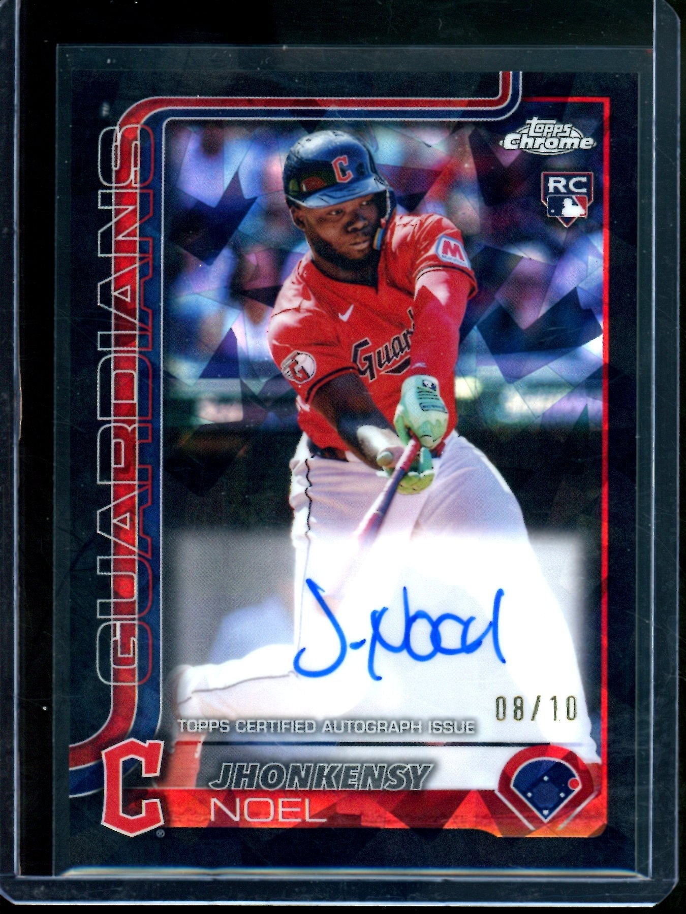 2025 Topps Sapphire Jhonkensy Noel Black Refractor Autograph /10 Guardians