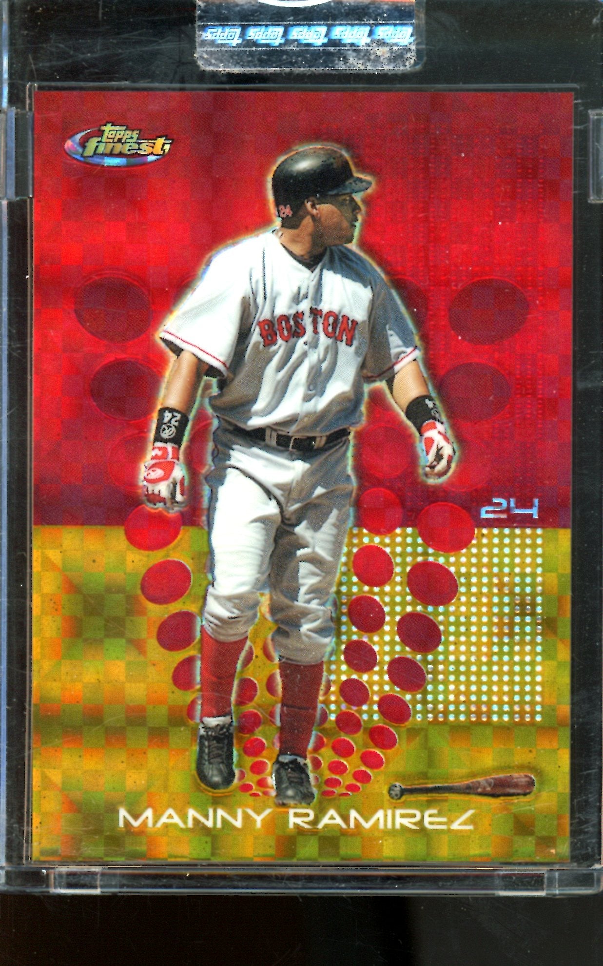 2004 Topps Finest Manny Ramirez Red/Gold X-Fractor /139 Uncirculated Red Sox