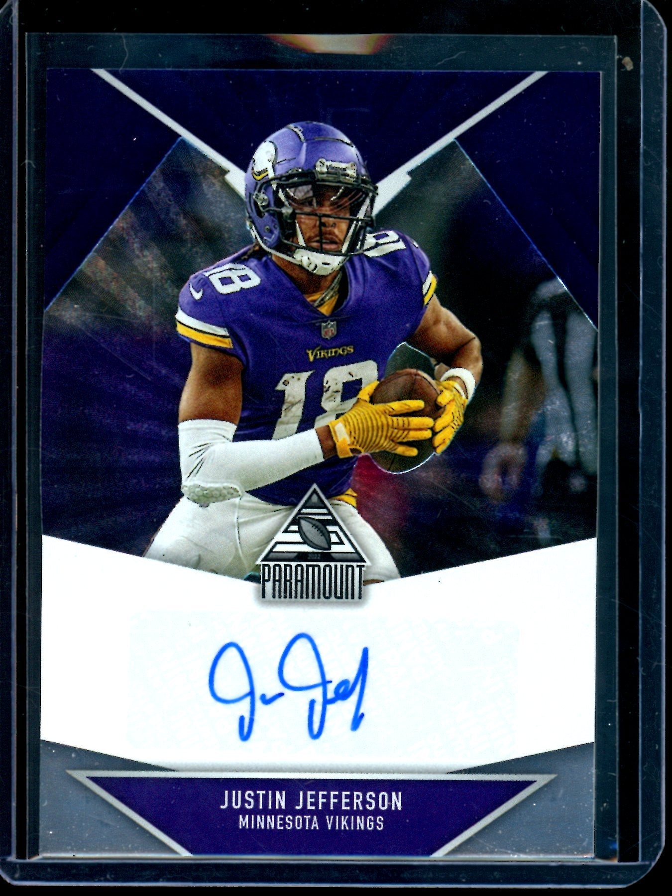 2022 Panini Chronicles Justin Jefferson Paramount Autograph #PAR-JUJ Vikings