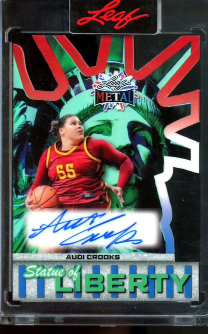 2026 Leaf Metal Audi Crooks Statue of Liberty Autograph /4 Encased